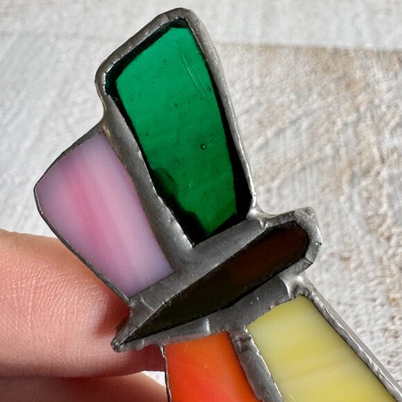 Small Stained Glass Butterfly Brooch - Picture 4 of 10